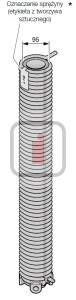 Sprężyna skrętna rozmiar 205-232 do bramy Hormann
