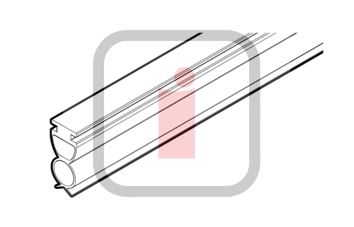 9700064 - Uszczelka przypodłogowa 24 - 37 mm do bram rolowanych Hörmann