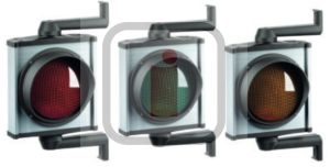 GEBA  - Aluminiowa lampa sygnalizacyjna Helios 200 czerwona/zielona/żółta