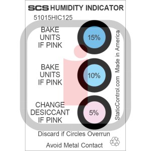 51015HIC125 - Karta wskaźnika wilgotności 5-10-15% 125/opakowanie DESCO