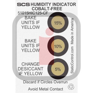 51015HIC125-CF - Karta wskaźnika wilgotności 5-10-15% 125/opakowanie nie zawiera kobaltu DESCO