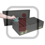 37155 – Pojemnik antystatyczny do transportu przenoszenia i przechowywania 184 x 184 x 19 mm DESCO