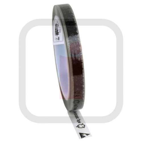 242270 – Taśma ESD, WESCORP, przezroczysta, symbol ESD, 12MM x 65.8M, 76.2MM CORE DESCO
