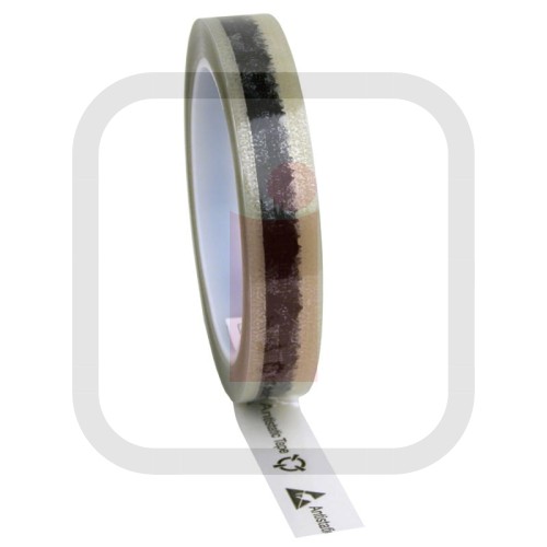 242271 – Taśma ESD, WESCORP, przezroczysta, symbol ESD, 18MM x 65.8M, 76.2MM CORE DESCO