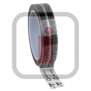 242272 – Taśma ESD WESCORP przezroczysta symbol ESD 24 mm x 65,8 m 76,2 mm CORE DESCO