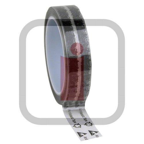 242272 – Taśma ESD, WESCORP, przezroczysta, symbol ESD, 24MM x 65.8M, 76.2MM CORE DESCO