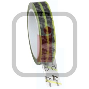 242276 – Taśma ESD WESCORP przezroczysta z żółtymi paskami 24 mm x 65,8 m 76,2 mm CORE DESCO
