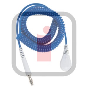 60261 – Przewód łączeniowy ESD spiralny żółty 1,8 m 10 mm DESCO